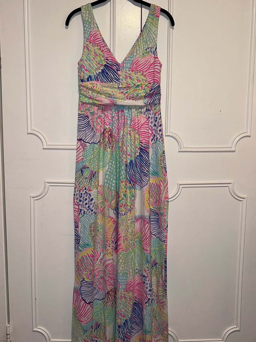 Lilly Pulitzer (M) Sloane Maxidress Women’s Multicolor Roar of the Sea V-Neck